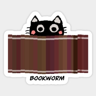 Cat Bookworm Sticker